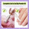 MEFA Dip Powder Nail Kit with Portable Electric Nail Drill, Summer Glitter Shimmery Hot Pink Pastel Violet Neon Orange 32 Colors Dipping Powder Liquid Set Bright Shades French Nail Art Manicure Salon