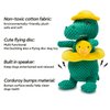 Edlike Cute Alligator Squeaky Dog Toy Durable Stuffed Animal Dog Toys Duck Flying Disc Interactive Dog Toy for Chewers Puppy Small Medium Dogs