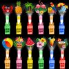 Capoda 36 Pcs Summer Hawaiian Party Favors Tropical Luau LED Light up Finger Lights Beach Gifts Glow in The Dark LED Gifts Hawaii Light Ring for Summer Party Supplies Goodies Bag Piñata Filler Prize