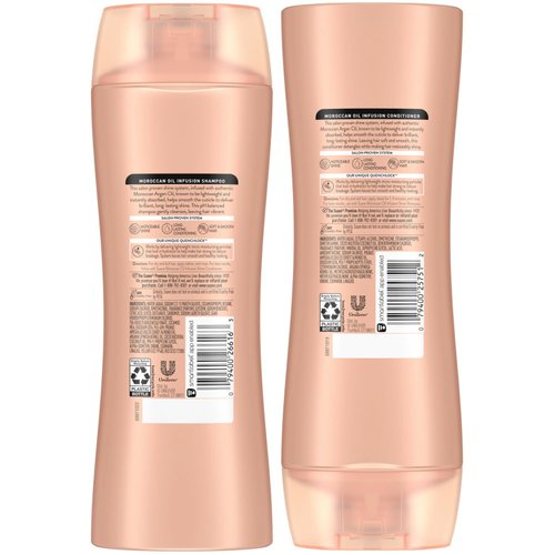 Suave Shampoo and Conditioner Set, Moroccan Oil Infusion, Shine – Moroccan Oil Treatment Shampoo & Conditioner for Damaged Dry Hair, Argan Oil for Healthy, Shiny Hair, 12.6 Oz Ea (2 Piece Set)
