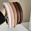 Kasmena 5PCS 0.6" Sponge Padded Headband for Women Girls Thin Headbands,Non-Slip Soft Wide Hairbands Artificial Fabric Headband Hair Accessories,Comfortable Color