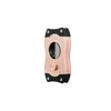 Colibri Premium Diamond V-Cut Cigar Cutter - Ergonomic Stainless Steel Spring-Loaded Blade, Ideal for up to 60+ Ring Gauge - Gift for Cigar Enthusiasts (Rose & Black)