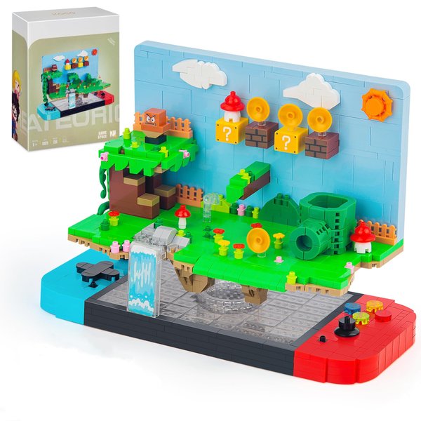 Vziimo Super Game Building Sets,Cool Building Blocks Kits for Adults, 3D Anime Scene Model Creative Idea Gift for Boys Teens Kids 8+ (1256 Pieces)