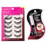 i•ENVY False Eyelashes and Lash Adhesive Set Demi Wispies Natural Lashes 5 Pairs Fake Eye Lashes (Black)