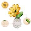 OwnMy Crystal Sunflower Glass Figurine Ornament Paperweight Table Decoration with Gift Box, Crystal Glass Bouquet Flower Centerpieces for Home Decor