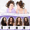 obeoby 4 Sizes Rollers Hair Curlers, 38 Pcs Set Jumbo Hair Rollers 25mm 36mm 48mm 60mm Self Grip Hair Rollers with Clips, Curlers for Long Hair Short Hair Hair Bangs, Black