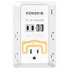 Electrical Outlet Extender with USB Ports(2C2A), Snug Wall Outlet with Night Light, Surge Protector, Wall Plug Adapter for Multiple Devices, Wall Socket Expander