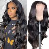 Zormsert Body Wave Lace Front Wigs Human Hair for Black Women 4x4 HD Lace Closure Wigs Human Hair Glueless Wigs Pre Plucked Natural Hairline with Baby Hair 180 Density 24 Inch