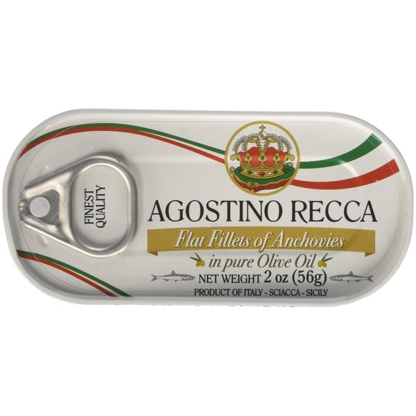 Agostino Recca - Flat Fillets of Anchovies in Olive Oil, (3)- 2 Ounce. Tins