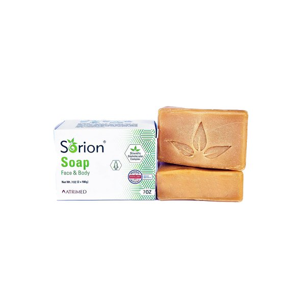 Sorion Soap for Face and Body - Comforting Skin Care with Coconut Oil, Neem, Turmeric and Pala Indigo Essential Oils