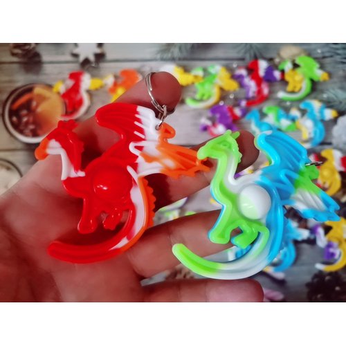 30 Packs Funny Summer Present Unique Mini Dragon Assorted fidgets Bubble Toys for Kids Children Classroom Students Gifts from Teacher,Birthday Party Favors