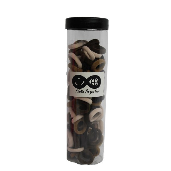 Moto Perpetua Soft Colorful Hair Ties, 100 Pieces (Neutrals)