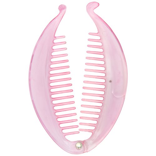 Caravan Hair Clip, Med 2 Tone Color Banana, Pink