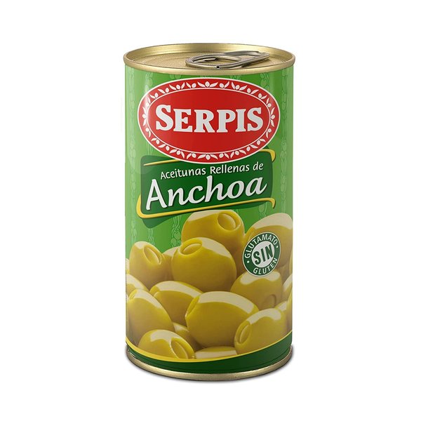SERPIS Serupisu Stuffed olives 350g of anchovy-filled olives