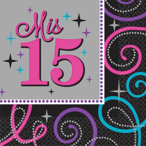 Beverage Napkins | Mis Quince Años Collection | Birthday
