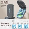 ViLoSa Pill Cutter | Pill Splitter for Small or Large Pills | Design in The USA| Cuts Vitamins | Pill Splitter with Buckle Design Easy to Open | Detachable pad Easy to Clean(‌Azure‌)