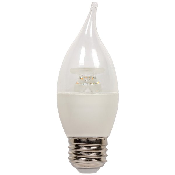 Westinghouse 0313900 7W Flame Tip CA13 Dimmable LED Light Bulb with Medium Base, Warm White