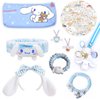 SMAROICE Kawaii Cinnamoroll Gift Set Cute Cinnamoroll accessories including Hairpin Headbands Cosmetic Pouch Necklaces Bracelets Keychain Stickers