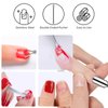 Nail Soaking Bowl, Double Layer Manicure Bowls, Upgrade Thicken Acetone Soaking Bowls with Cuticle Peeler and Pusher for Salon Home Nail Art
