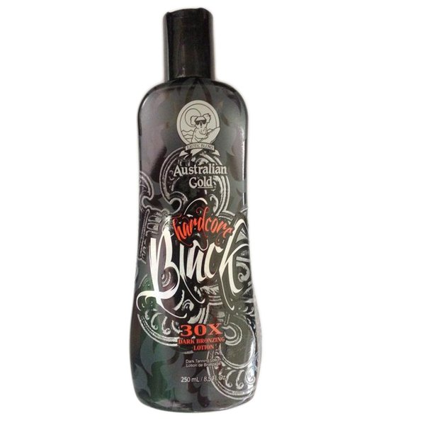 Australian Gold Hardcore Black 30x Bronzer Indoor Tanning Bed Lotion 8.5 Oz (250ml)