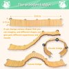 Sysmashing Hamster Suspension Bridge Toy，Small Animal Climbing Toys,Chinchilla Cage Natural Wood Flexible Platform Toy,Suitable for Hamsters, Chinchillas, Guinea Pigs, Birds, Small Animals