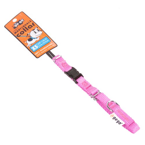 GOGO Pet Products 3/8-Inch Martingale Dog Collar, X-Small, Pink