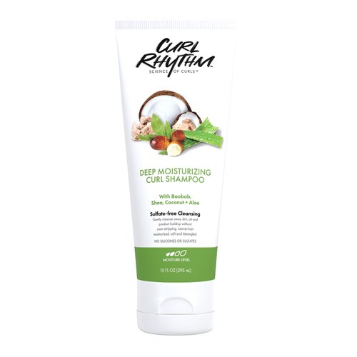 Curl Rhythm Deep Moisturizing Curl Shampoo - Curly Hair Shampoo for Hydration - With Shea Butter and Coconut - Silicone and Sulfate Free - 10 oz
