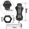 4Pcs Vgoohobby Metal 12mm Turn 17mm Wheel Hex Hub RC Wheel Hex Drive Extension Adapter Widener Conversion 30mm Offset for 1/10 RC Model Car Buggy Monster Truck Upgrade 1/8 Tires,Black