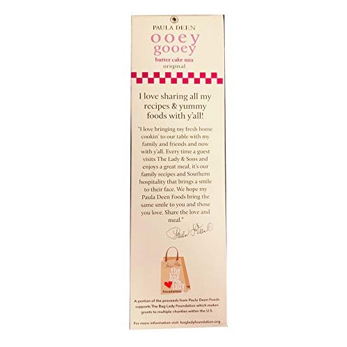 Paula Deen Ooey Gooey Butter Cake Mix 20.25 Ounce! Original Flavor Butter Cake! No Trans Fat & No Cholesterol! Choose Your Cake Mix! (Original)