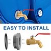 2" Drum Faucet for 55 Gallon Drum, 1" Brass Barrel Spigot Faucet with EPDM Gasket