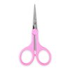 Humbee Eyebrow Scissors, Small Scissors for Facial, Nose, Eyebrow, Mustache, and Beard Hair Trimming & Grooming, Straight Edge, Pink Long Cap