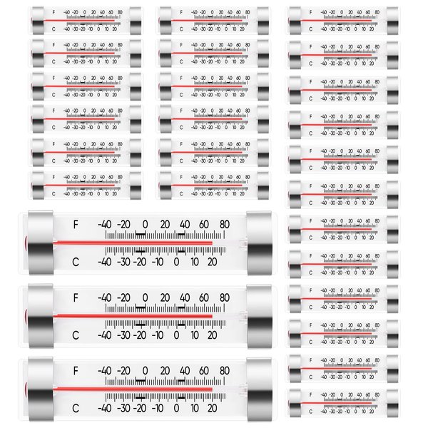 30 Pack Freezer Thermometer Cooler Hanging Fridge Thermometer Refrigerator Freezer Thermometer for Restaurant Home Kitchen Temperature Supplies