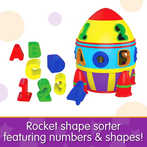 The Learning Journey Early Learning - Rocket Shape Sorter - Toddler Toys & Gifts for Boys & Girls Ages 12 Months and Up - Award Winning Toy (204207)