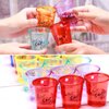 Hillban 24 Pcs Shot Glass on Necklace Colorful Shot Glass Hot Pink Bachelorette Wedding Shot Cups Necklace Bride and Groom Supplies for Wedding Party