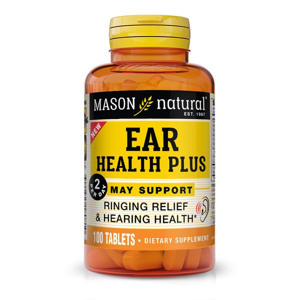 MASON NATURAL Ear Health Plus with B Vitamins, 50 Day Supply, Supports Normal Ear Health and Ringing