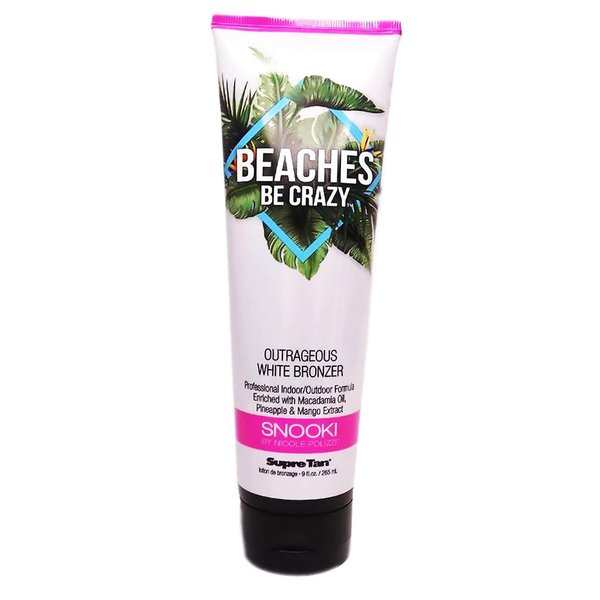 Supre SNOOKI BEACHES BE CRAZY Outrageous White Bronzer, 9 ounces. Tanning Bed Lotion