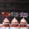YUINYO 10 PCS Happy New Year paper cup 2025 New Years Eve Cake Topper，Hello 2025,Cheers To 2025 Theme New Year Party Decorations，New Year's Holidays Party Decoration Supplies (New Year paper cup)