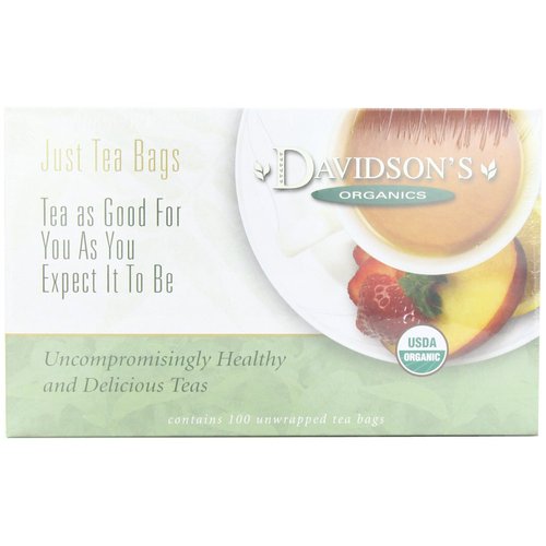 Davidson's Organics, Hibiscus Flowers, 100-count Unwrapped Tea Bags(Pack of 1)