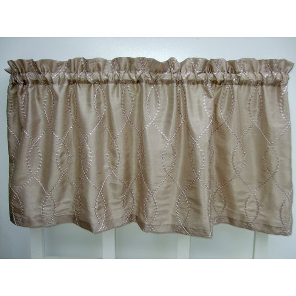 MoreThanCurtains Tan Geometric Swirl Window Treatment Valance (2)