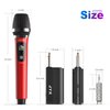 JYX Wireless Microphones, Dual UHF Handheld Dynamic Mic with Receiver, 6.35mm(1/4") Output,3.5mm (1/8") Adapter,160ft Range, Metal Rechargeable Karaoke Microphones for Party, Wedding, Class, Speech