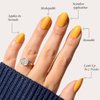 Glamnetic Press On Nails - Sunset Orange | Opaque Trendy Orange Short Round Fake Nails, Reusable | 12 Sizes - 30 Nail Kit