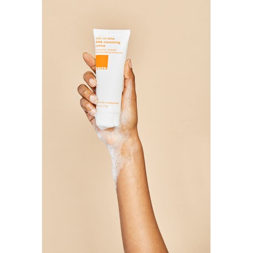 LATHER Caviar Lime AHA Cleansing Crème Face Wash | Face Wash | Beauty | Skin Care | Natural Face Wash | Facial Skin Care Products | Facial Cleanser | Face Wash For Women & Men | Self Care | 4 Fl Oz