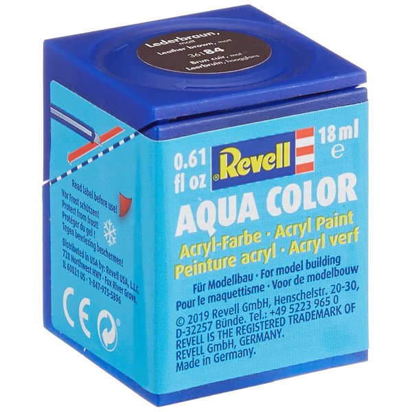 Revell 18ml Aqua Color Acrylic Paint (Leather Brown Mat Finish)