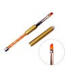 WOKOTO Nail Art Flat Painting Pens Nail Brush Acrylic Handle Acrylic UV Gel Salon Pen Flat Brush Polish Tool