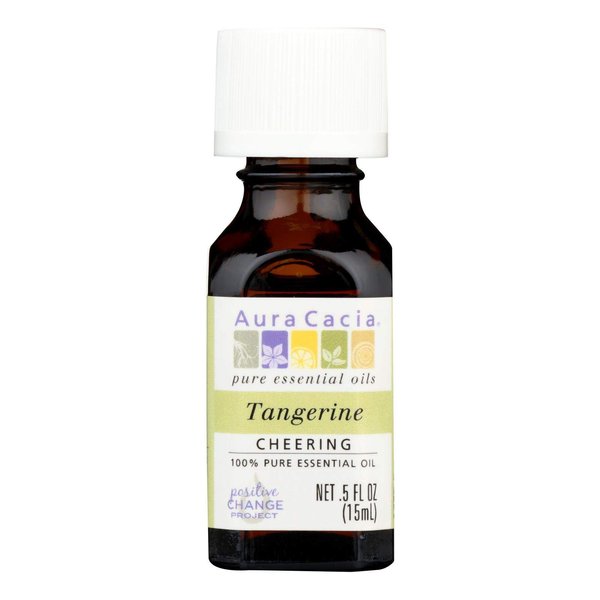 Aura Cacia Aromatherapy Tangerine Essential Oil 0.5 Oz. Bottle