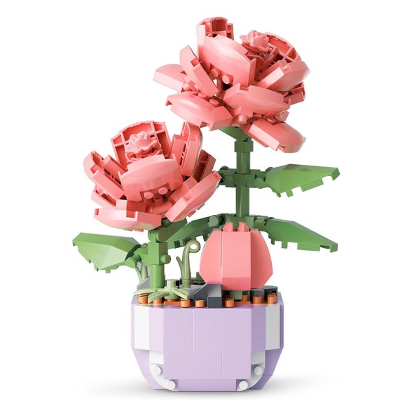 LACHLAND Mini Building Block Flower Toy for Kids 317 Pcs, Cute Artificial Plant Flowers Building Blocks for Home Office Decor, Birthday Gifts, Desktop Trinkets Aged 3 4 5-9 Years Old