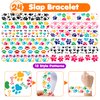 Generic 48PCS Paw Print Dog Cat Party Favors 24PCS Tattoos 24PCS Slap Bracelets Wristbands Themed Birthdays Party Supplies Decorations Pattern Girls Boys Gifts School Classroom Prize Carnival Reward