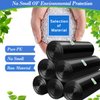 Hommaly 1.5 Gallon 200 pcs Small Black Trash Bags(Fit1.3-1.6 Gal), Strong 1.3 Gallon 1.5 Gallon 1.6 Gallon Garbage Bags,Bathroom Trash Can Bin Liners,Mini Bags Waste Basket Liner,Fit 5-6 Liters-Black