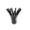 Kingseal FSC Certified Disposable Paper Drinking Straws, BLACK, Unwrapped, 7.75 inch Length x 0.6mm diameter, "Jumbo" Size, Biodegradable, Earth Friendly, Bulk Pack - 600 Straws per Box