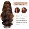 Afribye 30 Inch 13x6 Highlight Lace Front Wig Human Hair Body Wave 200 Density HD Lace Front Wigs Human Hair Pre Plucked FB/30 Ombre Glueless Wigs 13x6 Lace Frontal Balayage Wigs Human Hair for Women